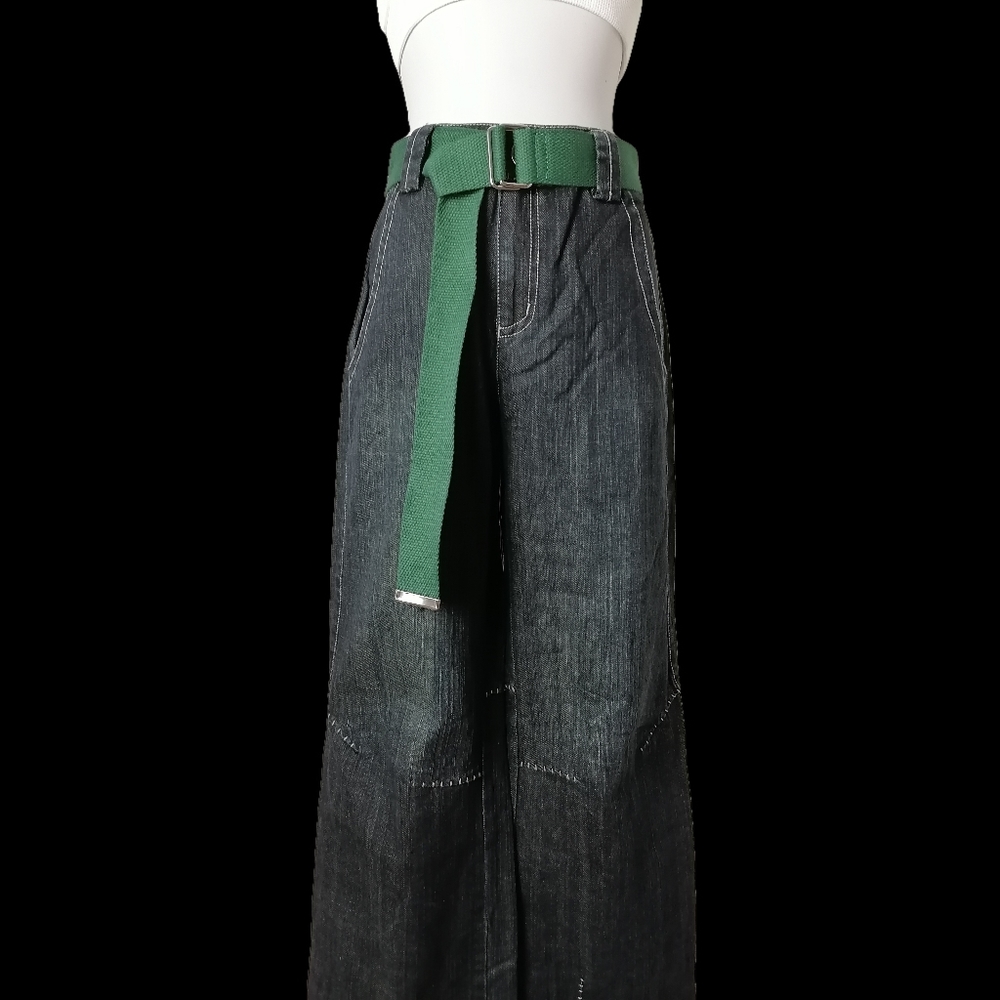 - sz:S & L, blue teal high waist straight jeans by ESBACK - Picture 8 of 8